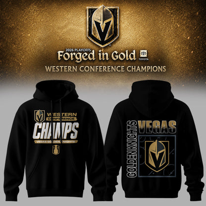 2026 Western Conference Champions Victory Hoodie - Vegas Golden Knights Celebration Edition