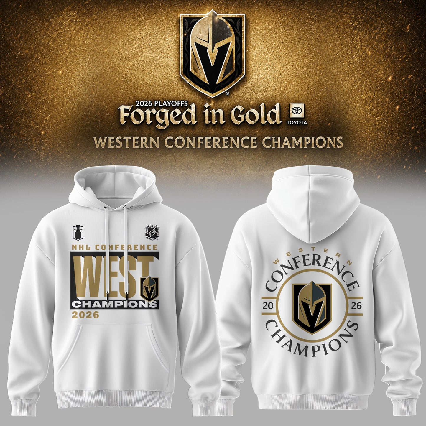 2026 Western Conference Champions Celebration Hoodie - Vegas Golden Knights Keepsake Fan Apparel
