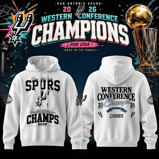 San Antonio Spurs - 2026 Western Conference Champions Hoodie | TD26