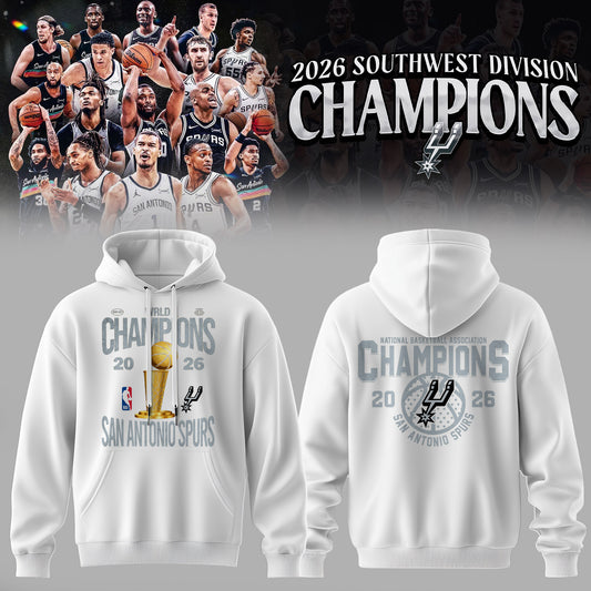 Spurs 2026 NBA Champions Black Hoodie | XL95
