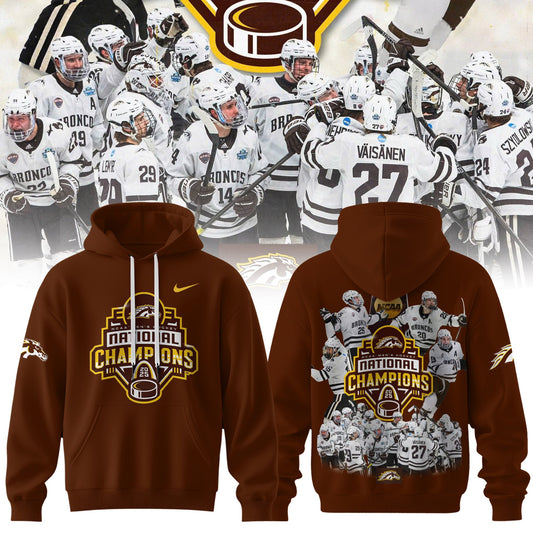 Western Michigan Broncos Men’s Ice Hockey National Champions 2025 Hoodie