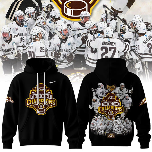 Western Michigan Broncos Men’s Ice Hockey National Champions 2025 Hoodie