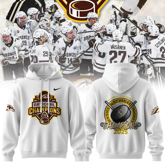 Western Michigan Broncos Men’s Ice Hockey National Champions 2025 Hoodie