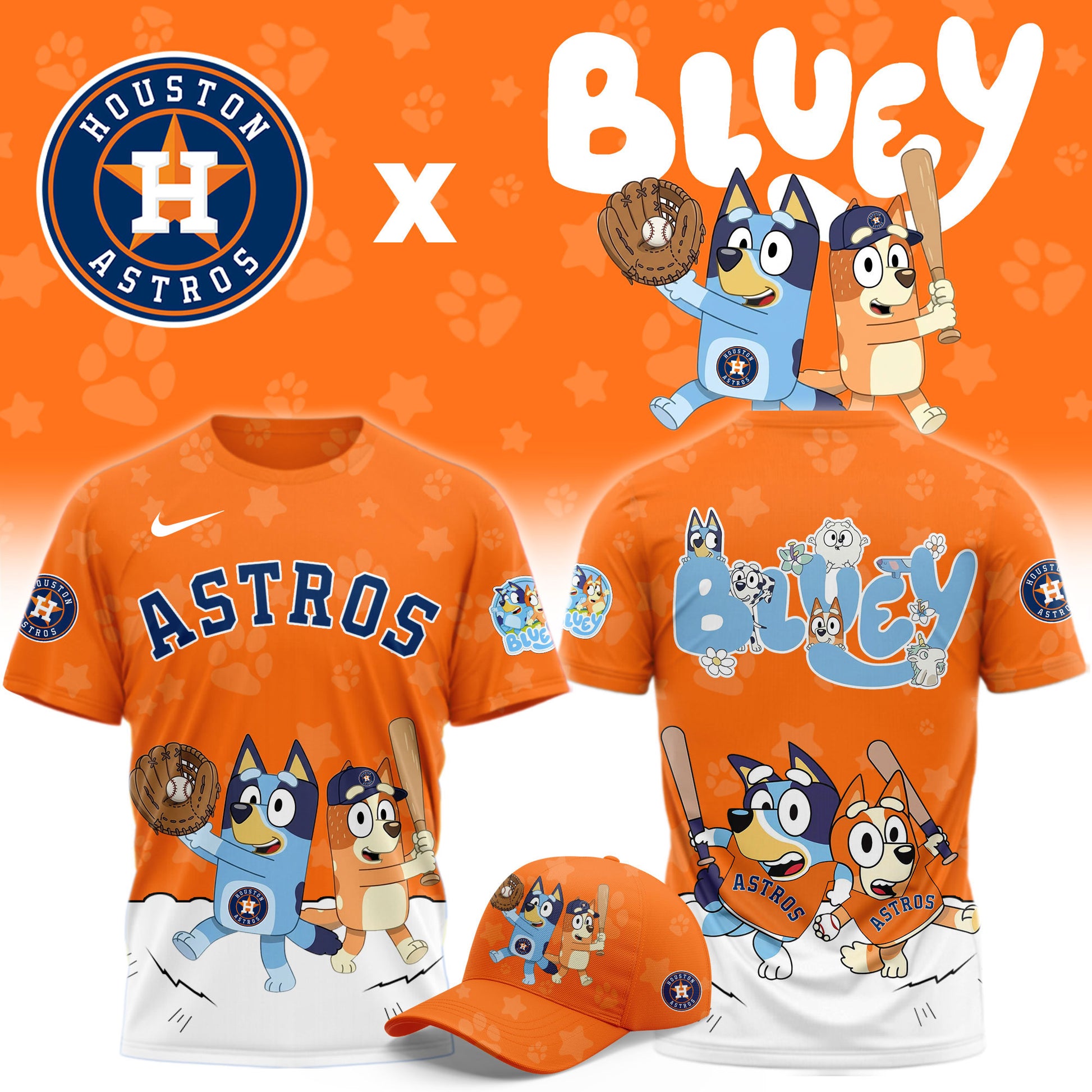 Houston Astros Bluey Night Game Limited T-Shirt