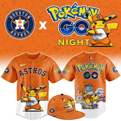 Houston Astros Pokemon GO Night Limited Baseball Jersey