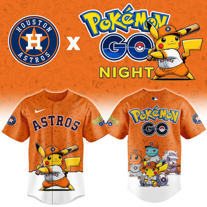 Houston Astros Pokemon GO Night Limited Baseball Jersey