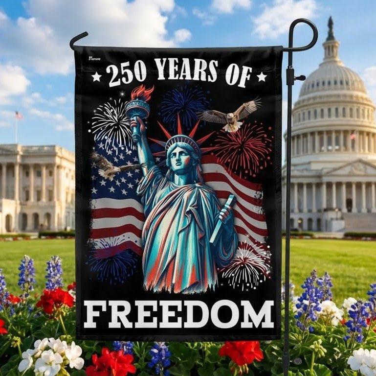 250 Years of Freedom American Flag - Patriotic Independence Day Banner