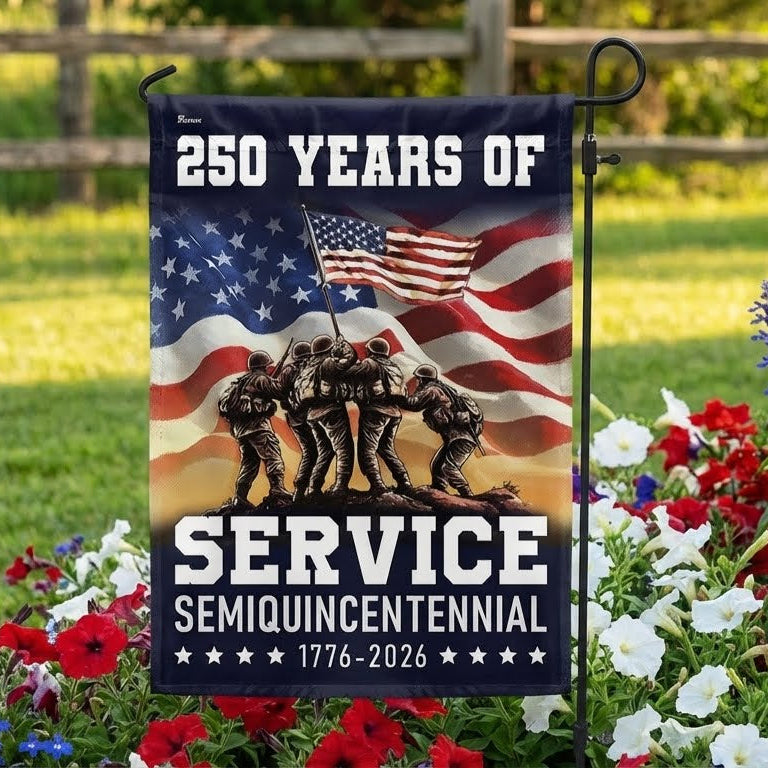 Flagwix American Flag Celebrating 250 Years of Service Veterans Day Semi quincentennial Patriotic Decor