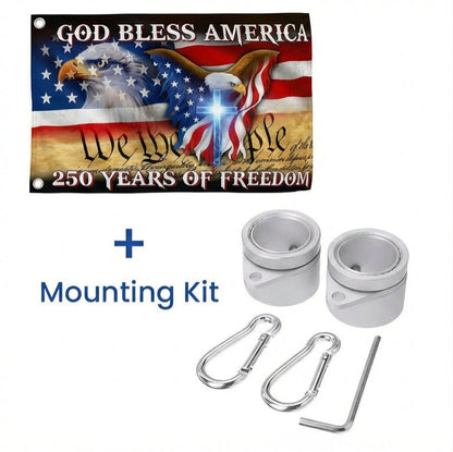 250 Years of Freedom Grommet Flag God Bless America