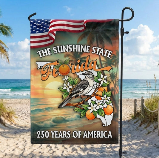 Florida Flag, 250 Years of America The Sunshine State US Flag