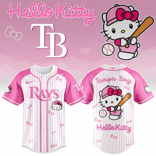 Tampa Bay Rays Hello Kitty 2026 Jersey Baseball White Pink