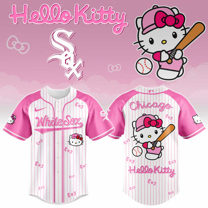 Chicago White Sox Hello Kitty 2026 Jersey Baseball White Pink
