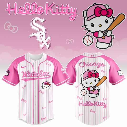 Chicago White Sox Hello Kitty 2026 Jersey Baseball White Pink