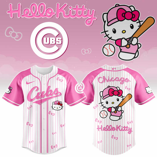 Chicago Cubs Hello Kitty 2026 Jersey Baseball White Pink