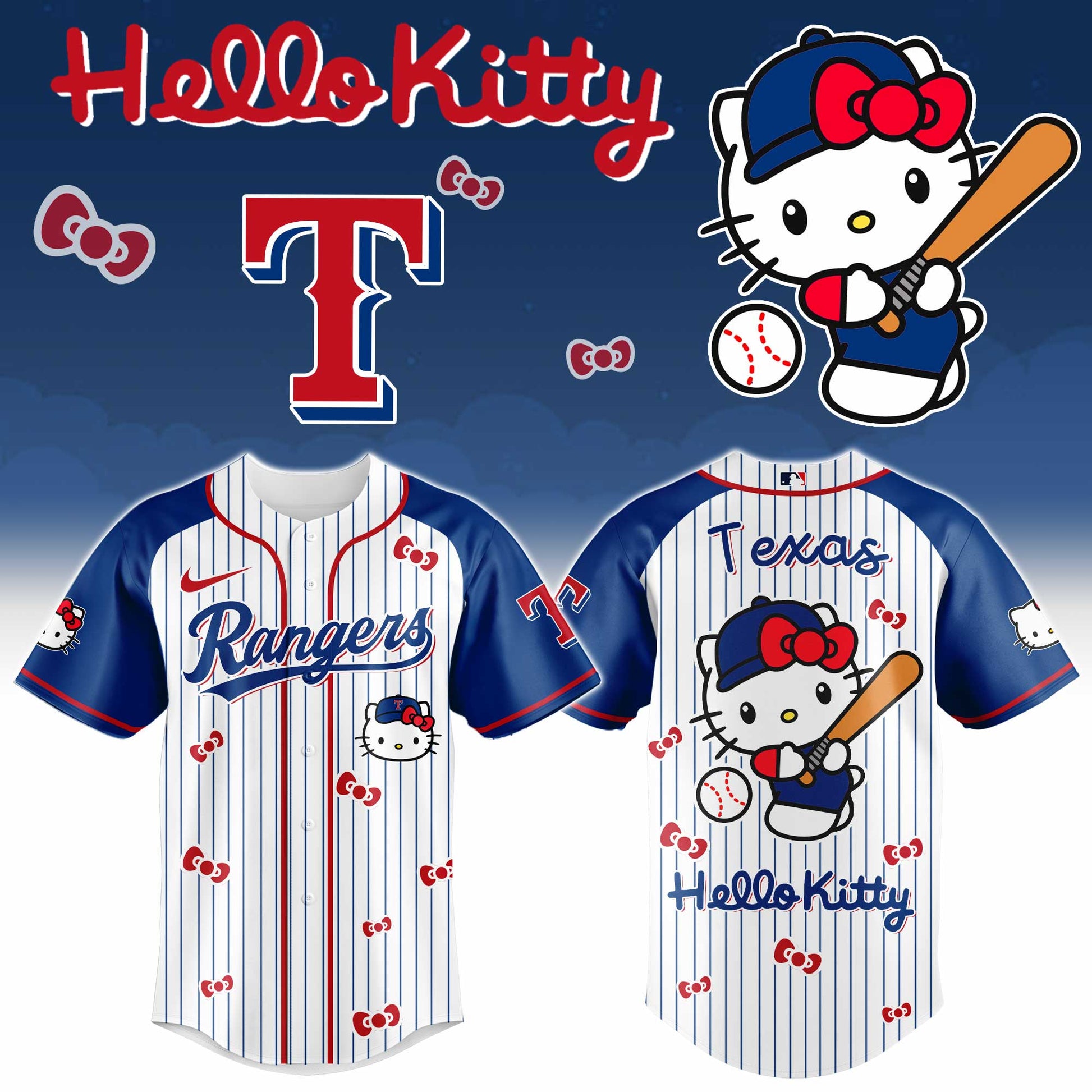 Texas Rangers Hello Kitty 2026 Jersey Baseball