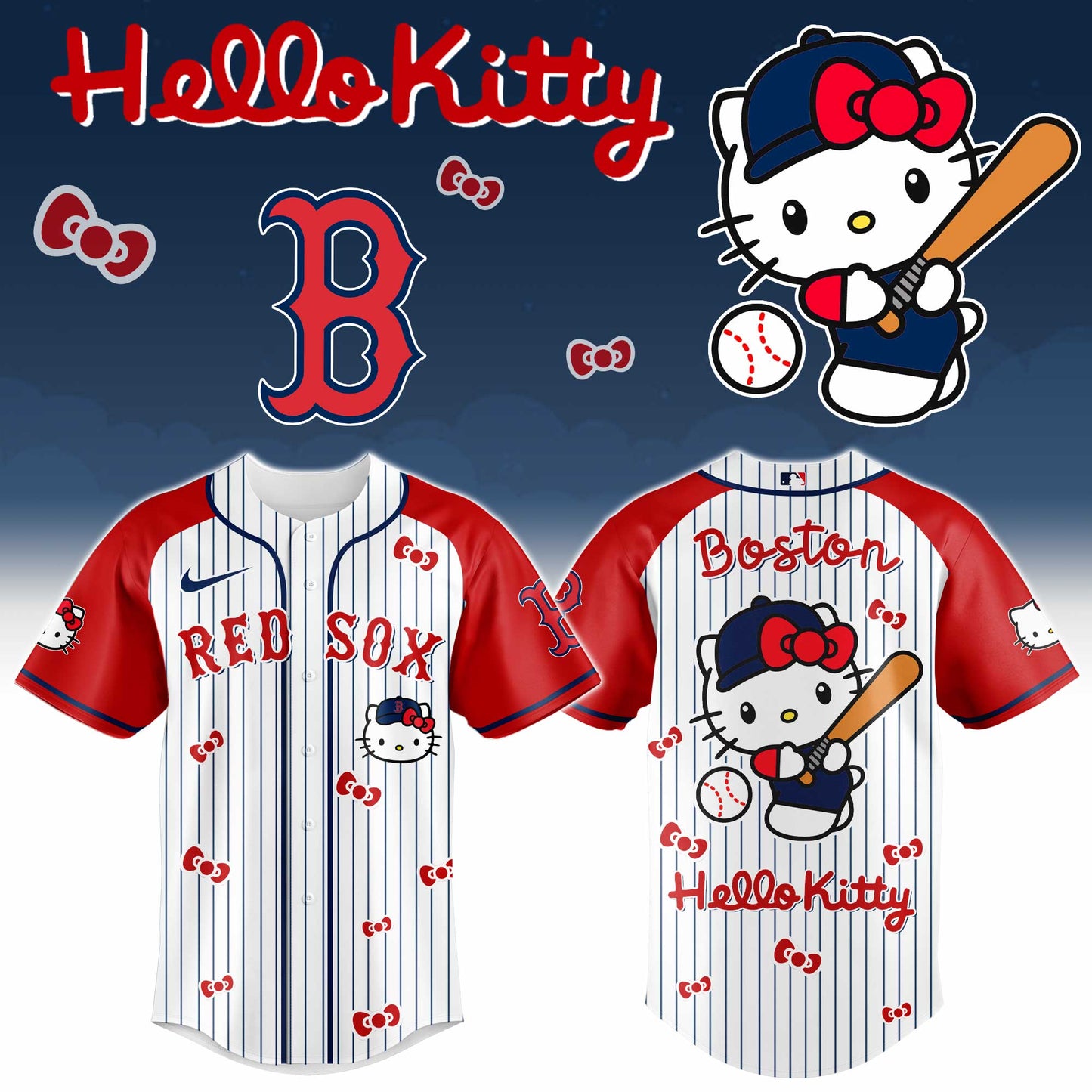 Boston Red Sox Hello Kitty 2026 Jersey Baseball