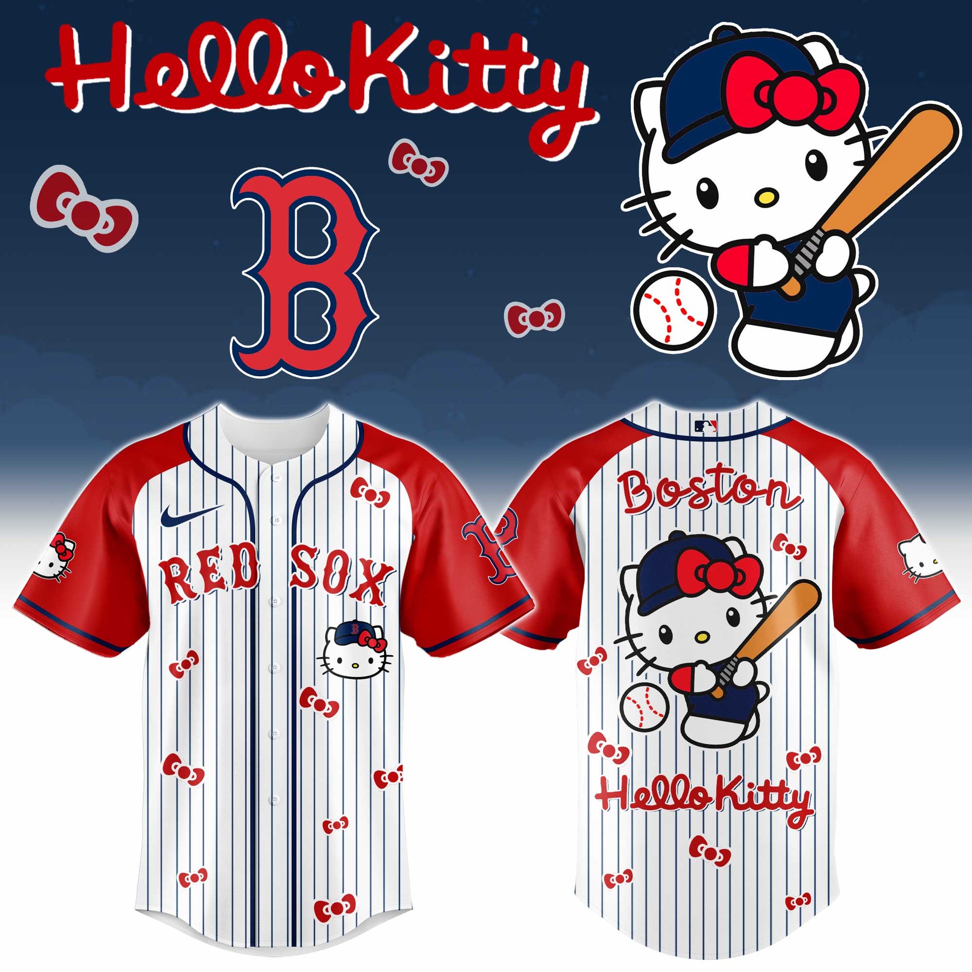 Boston Red Sox Hello Kitty 2026 Jersey Baseball