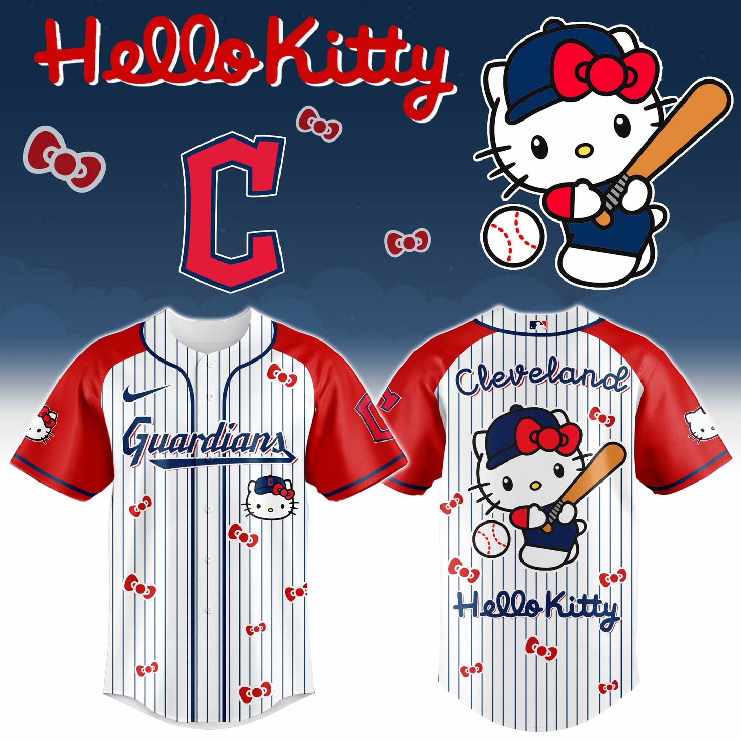 Cleveland Guardians Hello Kitty 2026 Jersey Baseball