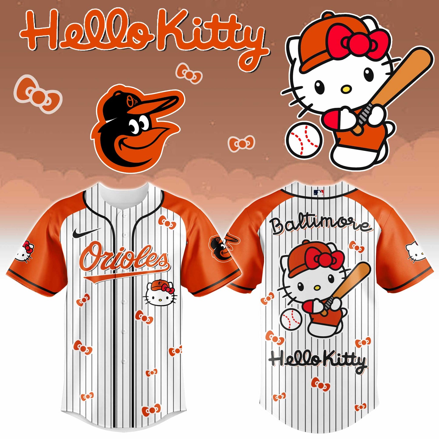 Baltimore Orioles Hello Kitty 2026 Jersey Baseball