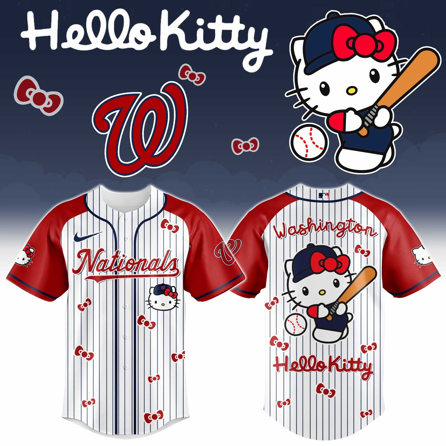 Washington Nationals Hello Kitty 2026 Jersey Baseball