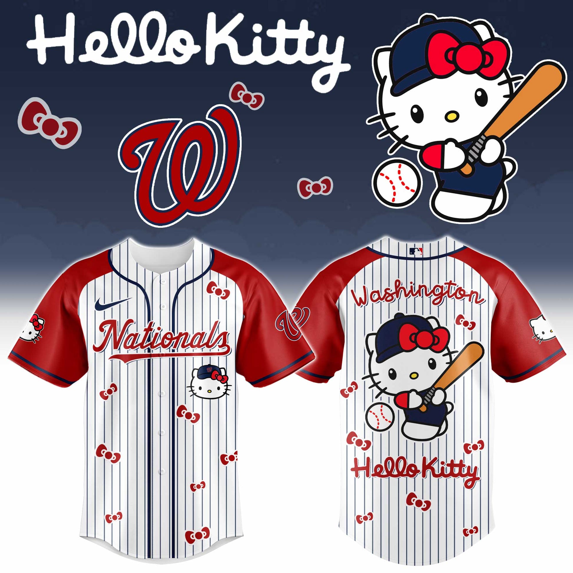 Washington Nationals Hello Kitty 2026 Jersey Baseball