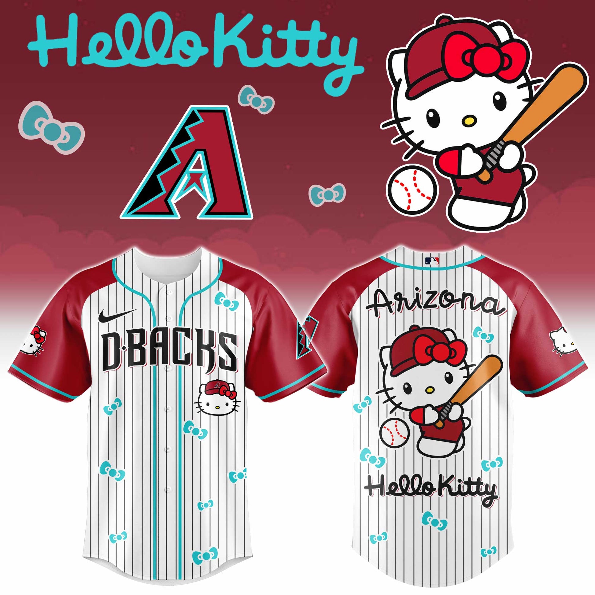 Arizona Diamondbacks Hello Kitty 2026 Jersey Baseball