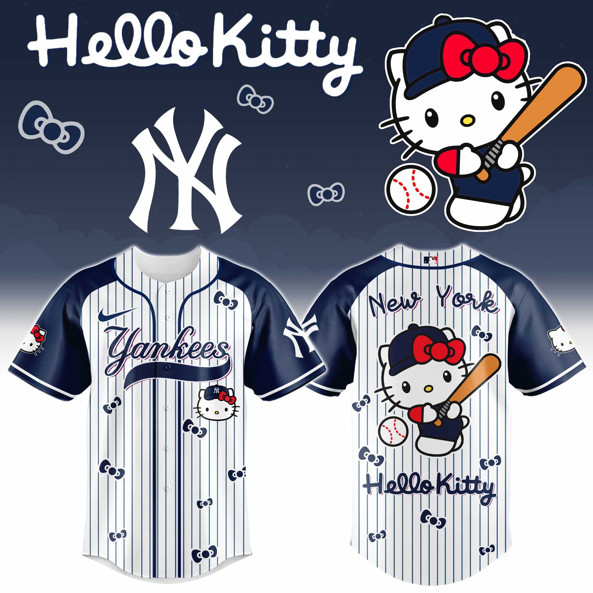 New York Yankees Hello Kitty 2026 Jersey Baseball