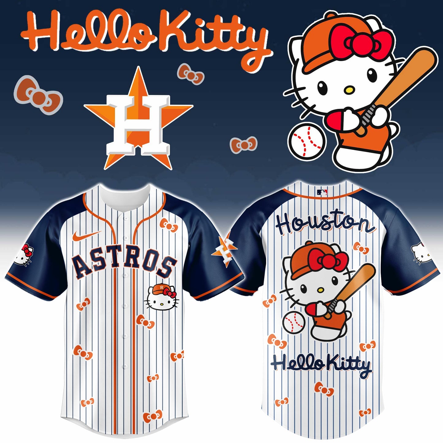 Houston Astros Hello Kitty 2026 Jersey Baseball
