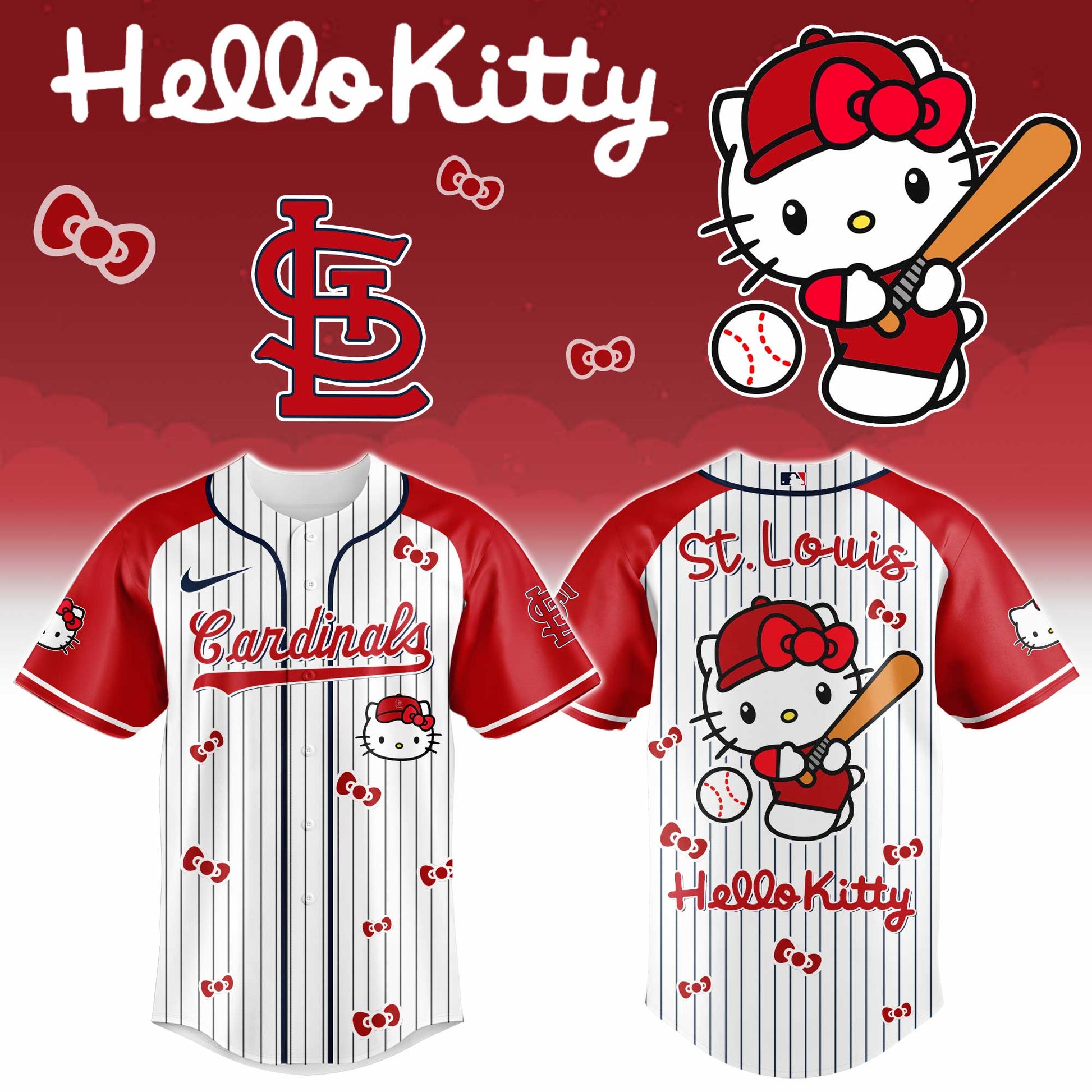 St. Louis Cardinals Hello Kitty 2026 Jersey Baseball