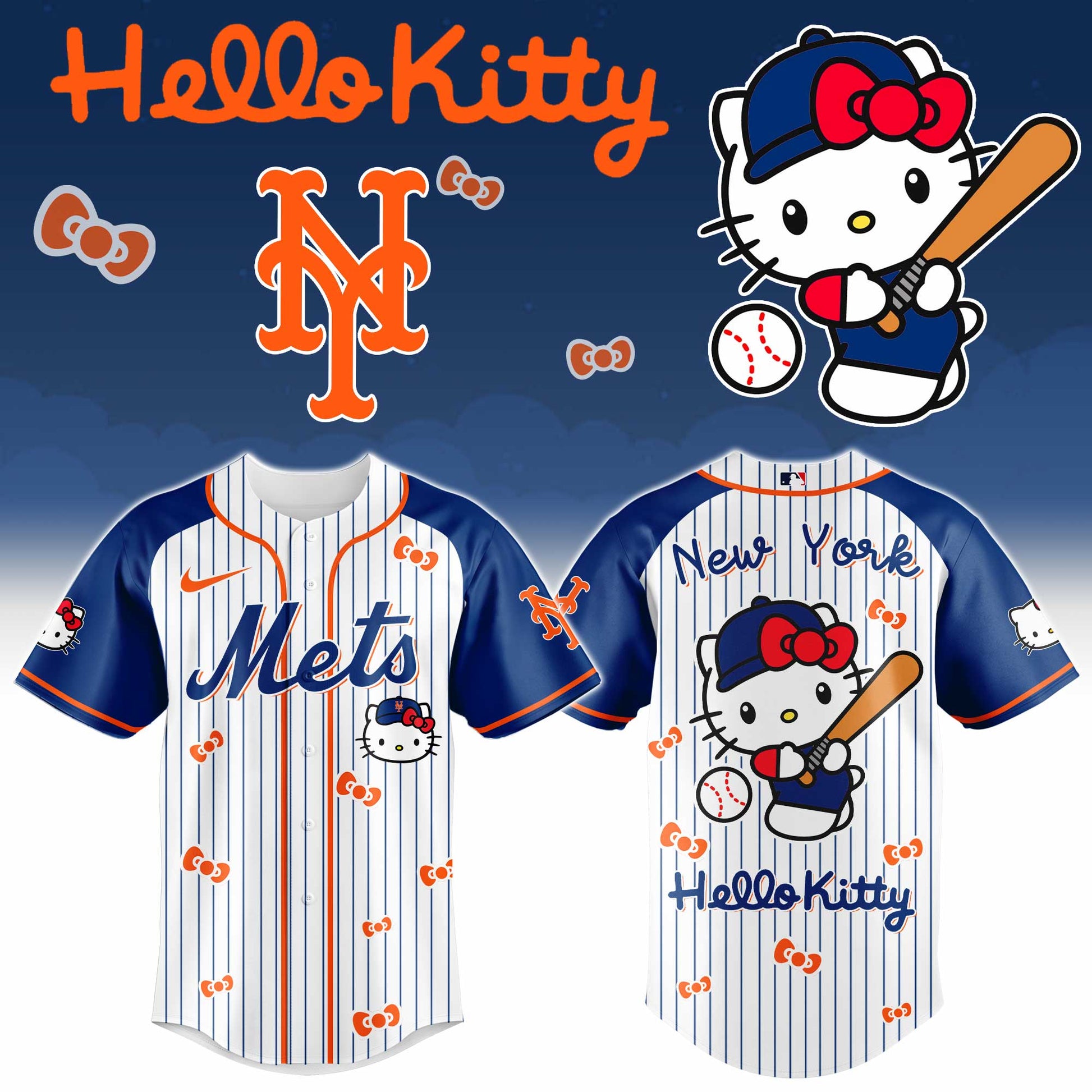 New York Mets Hello Kitty 2026 Jersey Baseball