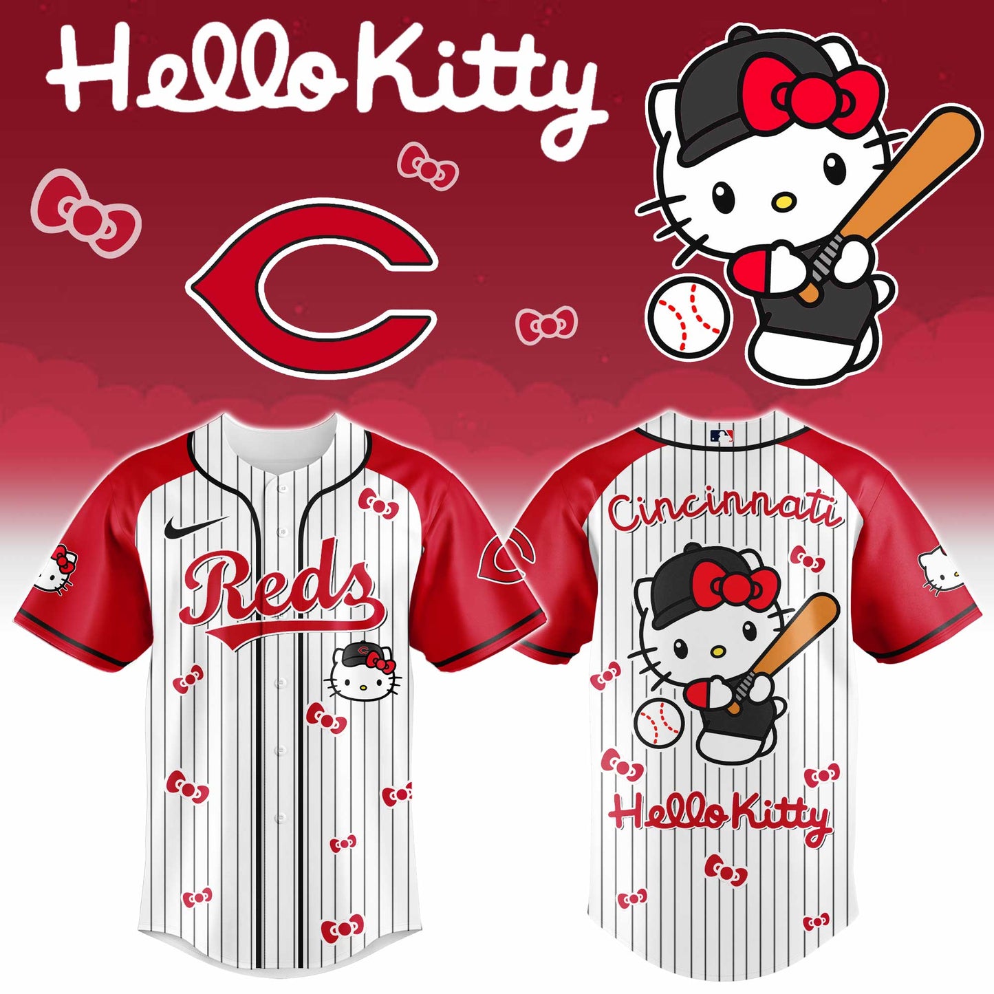 Cincinnati Reds Hello Kitty 2026 Jersey Baseball