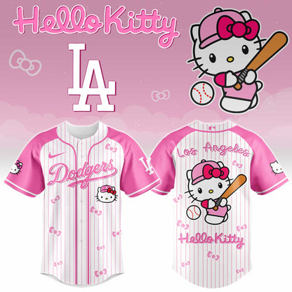 Los Angeles Dodgers Hello Kitty 2026 Jersey Baseball White Pink