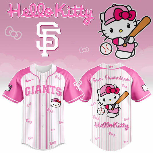 San Francisco Giants Hello Kitty 2026 Jersey Baseball White Pink