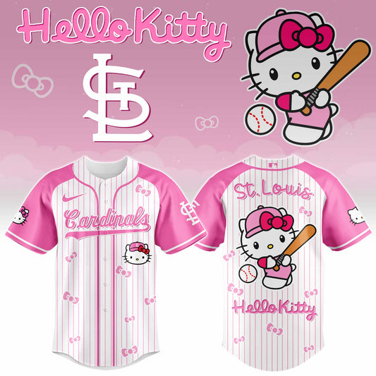 St. Louis Cardinals Hello Kitty 2026 Jersey Baseball White Pink