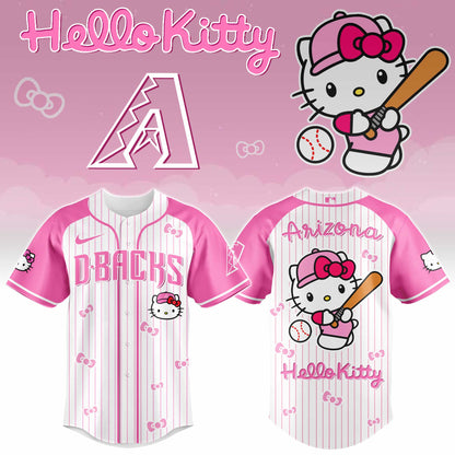 Arizona Diamondbacks Hello Kitty 2026 Jersey Baseball White Pink