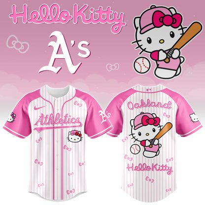 Athletics Hello Kitty 2026 Jersey Baseball White Pink