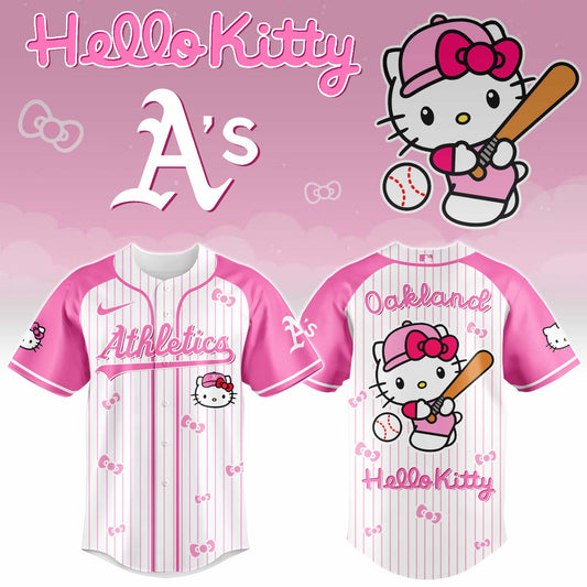 Athletics Hello Kitty 2026 Jersey Baseball White Pink