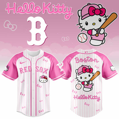 Boston Red Sox Hello Kitty 2026 Jersey Baseball White Pink