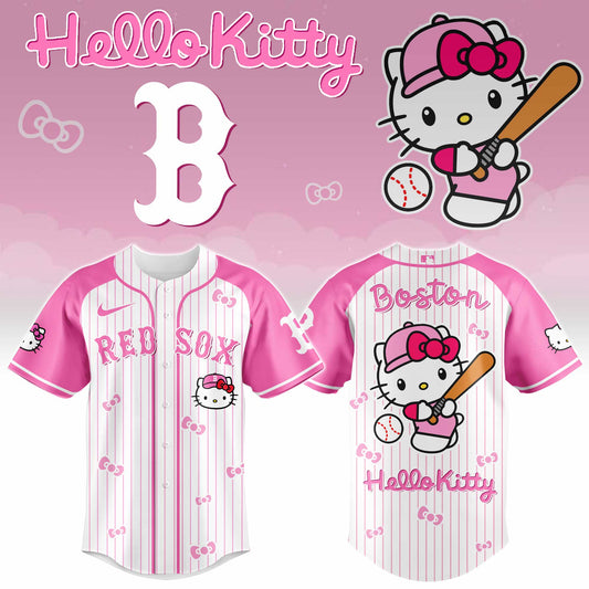 Boston Red Sox Hello Kitty 2026 Jersey Baseball White Pink