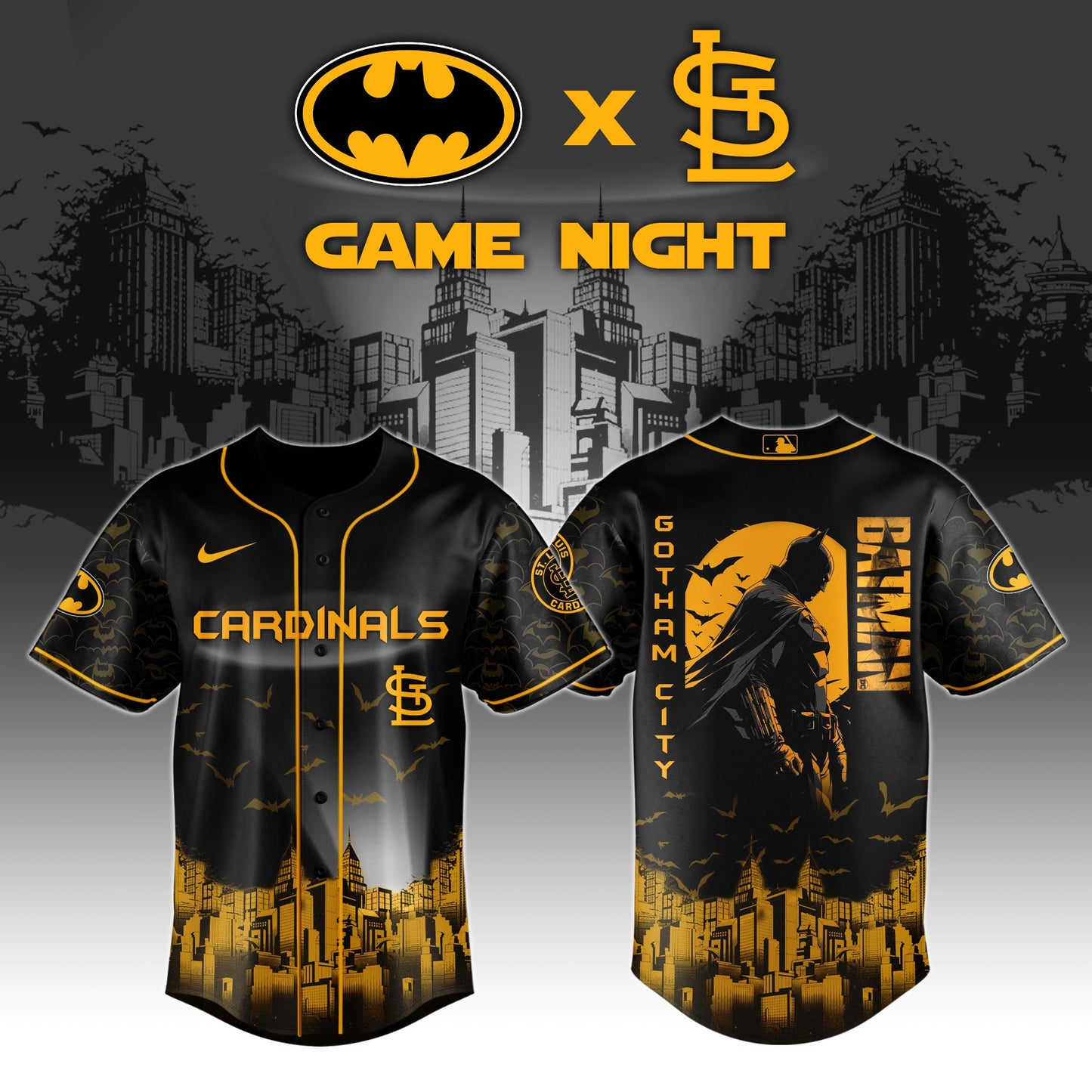 St.Louis Cardinals x DC Batman Game Night Special Edition Jersey