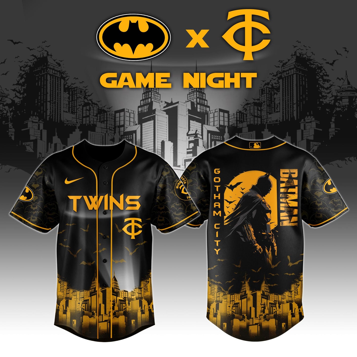 Minnesota Twins x DC Batman Game Night Special Edition Jersey