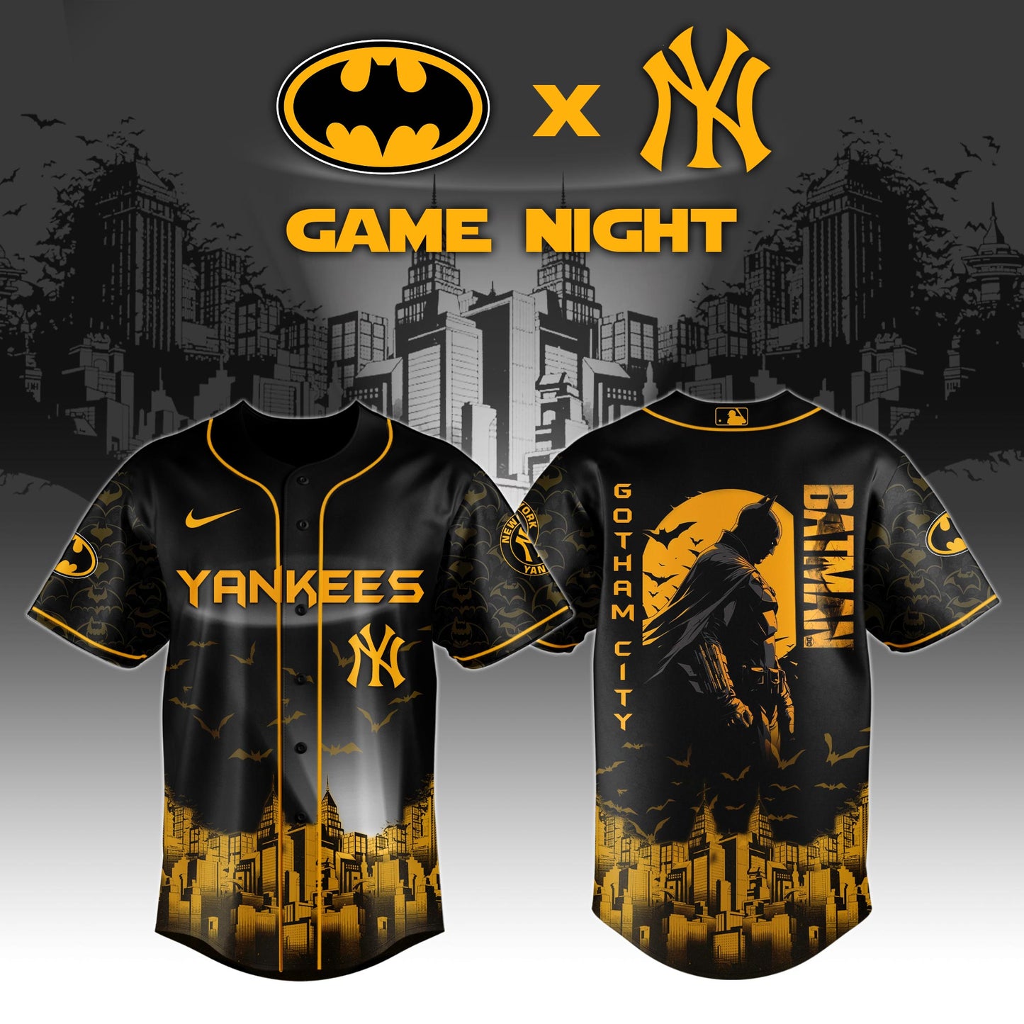 New York Yankees x DC Batman Game Night Special Edition Jersey