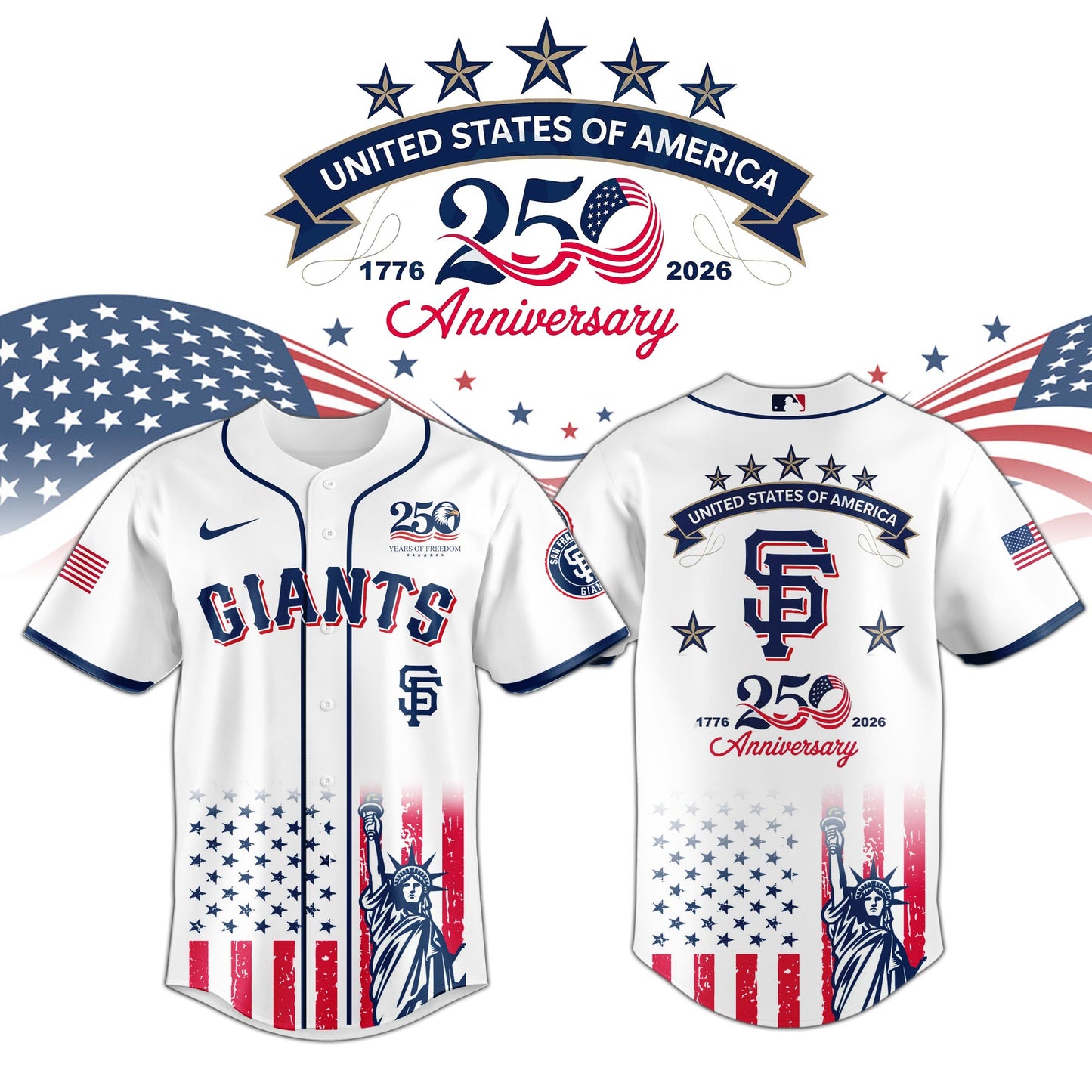 San Francisco Giants special America’s 250th Anniversary Limited Edition Jersey