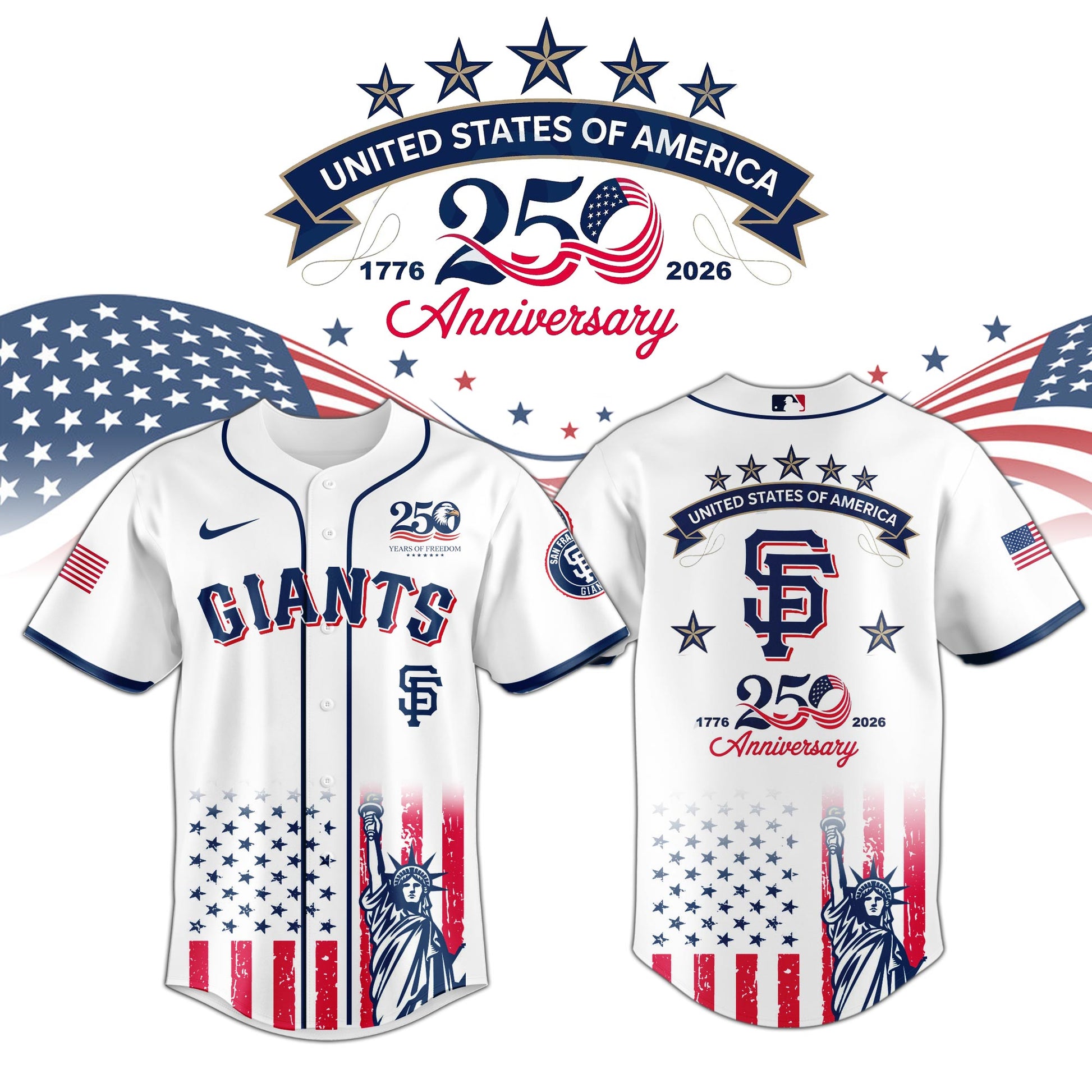 San Francisco Giants special America’s 250th Anniversary Limited Edition Jersey