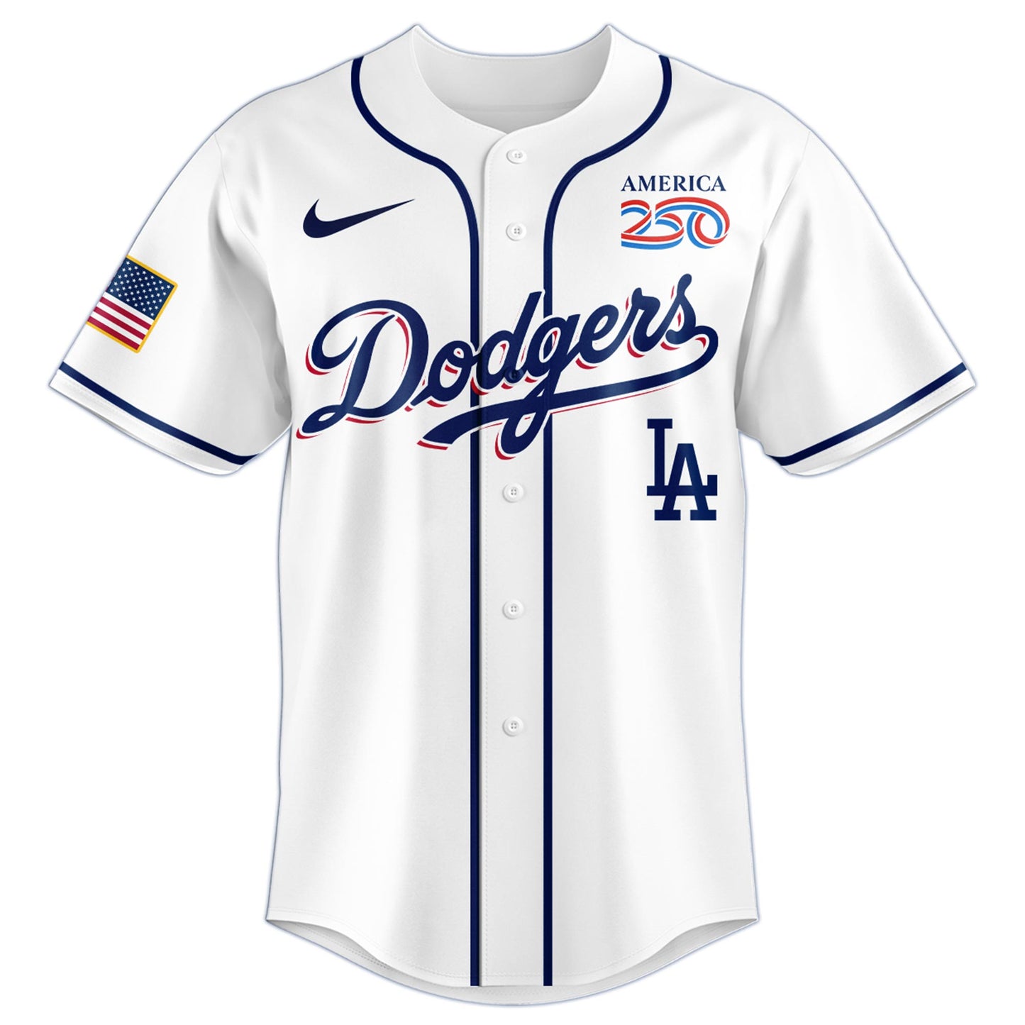 America’s 250th Anniversary Los Angeles Dodgers Baseball Jersey - Premium Quality