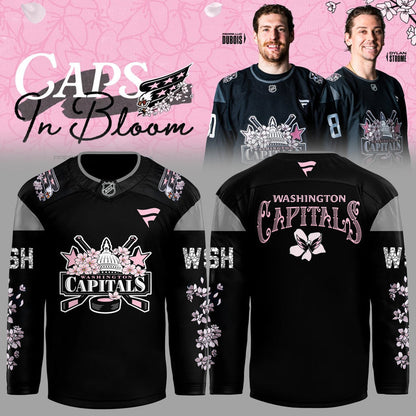 Caps In Bloom Collection -  Washington Capitals Cherry Blossom Night Jersey