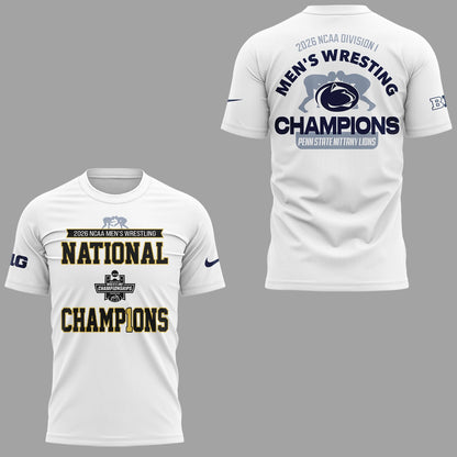Limited Edition Penn State Nittany Lions 2026 Men’s Wrestling Champions🏆 Shirt