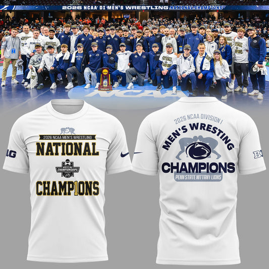 Limited Edition Penn State Nittany Lions 2026 Men’s Wrestling Champions🏆 Shirt