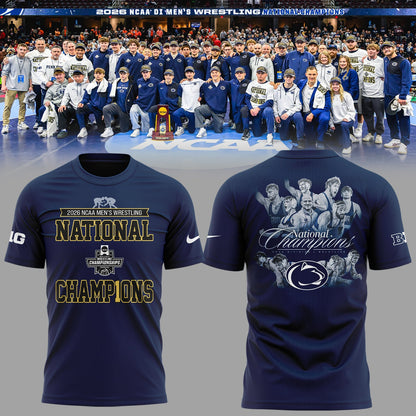 Limited Edition Penn State Nittany Lions 2026 Men’s Wrestling Champions🏆 Shirt