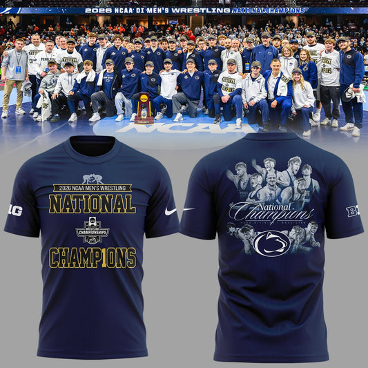 Limited Edition Penn State Nittany Lions 2026 Men’s Wrestling Champions🏆 Shirt